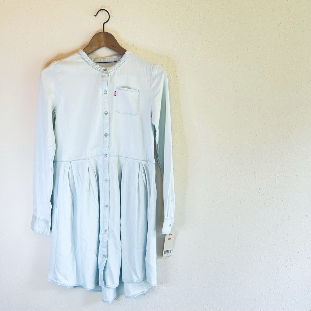 Levi’s Western Denim Casual Girls Shirt Dress Size Large NWT - Picture 3 of 10